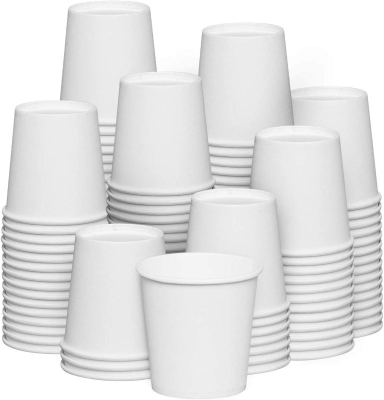Photo 1 of Comfy Package [300 Count] 4 oz. White Paper Cups, Small Disposable Bathroom, Espresso, Mouthwash Cups NEW 