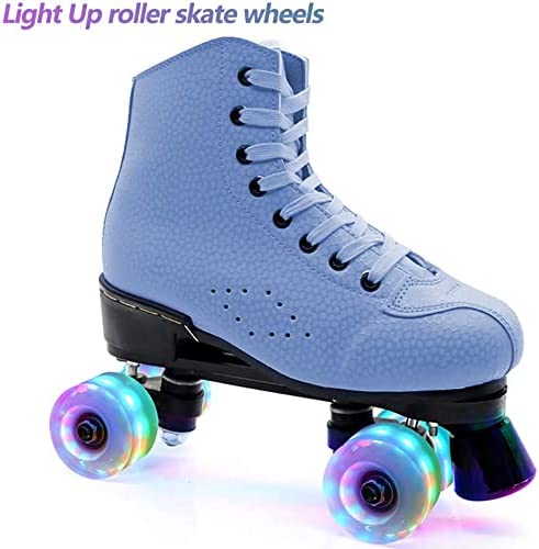Photo 3 of Hlaill Roller Skate Wheels Luminous Light Up, with Bearings Outdoor Installed - Roller Skate Wheels for Double Row Skating and Skateboard 32mm x 58mm NEW 