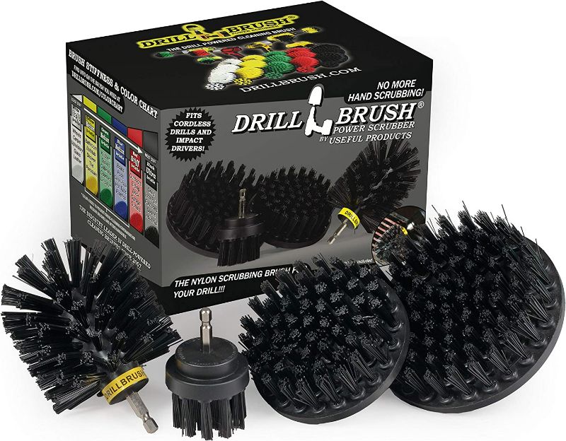 Photo 1 of BBQ Grill Cleaning Ultra Stiff Drill Powered Cleaning Brushes 4 Piece Kit Replaces Wire Brushes for Rust Removal, Loose Paint, De-Scaling, Graffiti Removal on Stone, Brick, and Masonry. NEW 