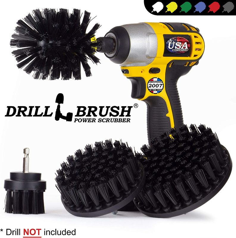 Photo 3 of BBQ Grill Cleaning Ultra Stiff Drill Powered Cleaning Brushes 4 Piece Kit Replaces Wire Brushes for Rust Removal, Loose Paint, De-Scaling, Graffiti Removal on Stone, Brick, and Masonry. NEW 