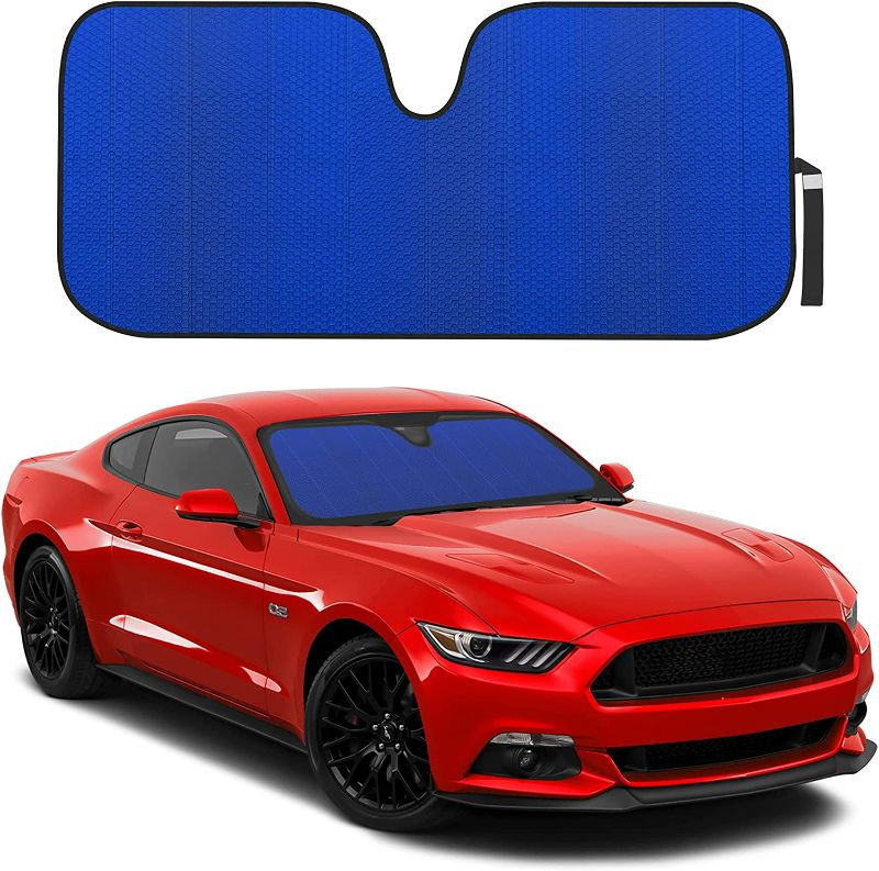 Photo 2 of Front Windshield Sun Shade - Accordion Folding Auto Sunshade for Car Truck SUV - Blocks UV Rays Sun Visor Protector - Keeps Your Vehicle Cool NEW 