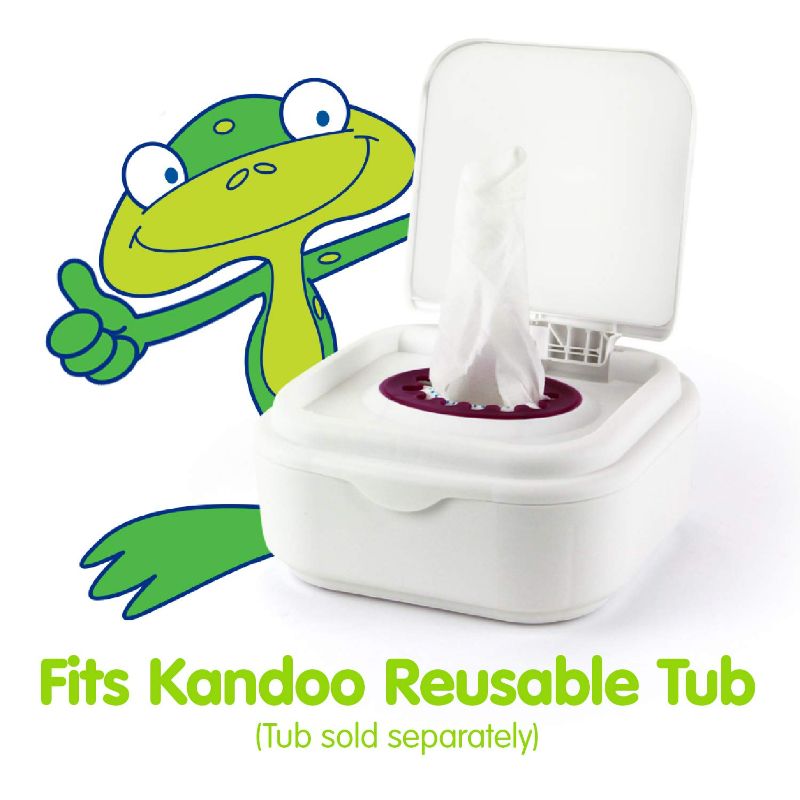 Photo 2 of Kandoo Flushable Wipes for Baby and Kids by Kandoo, Unscented for Sensitive Skin, Hypoallergenic Potty Training Wet Cleansing Cloths, 50 Count, Pack of 12 NEW 