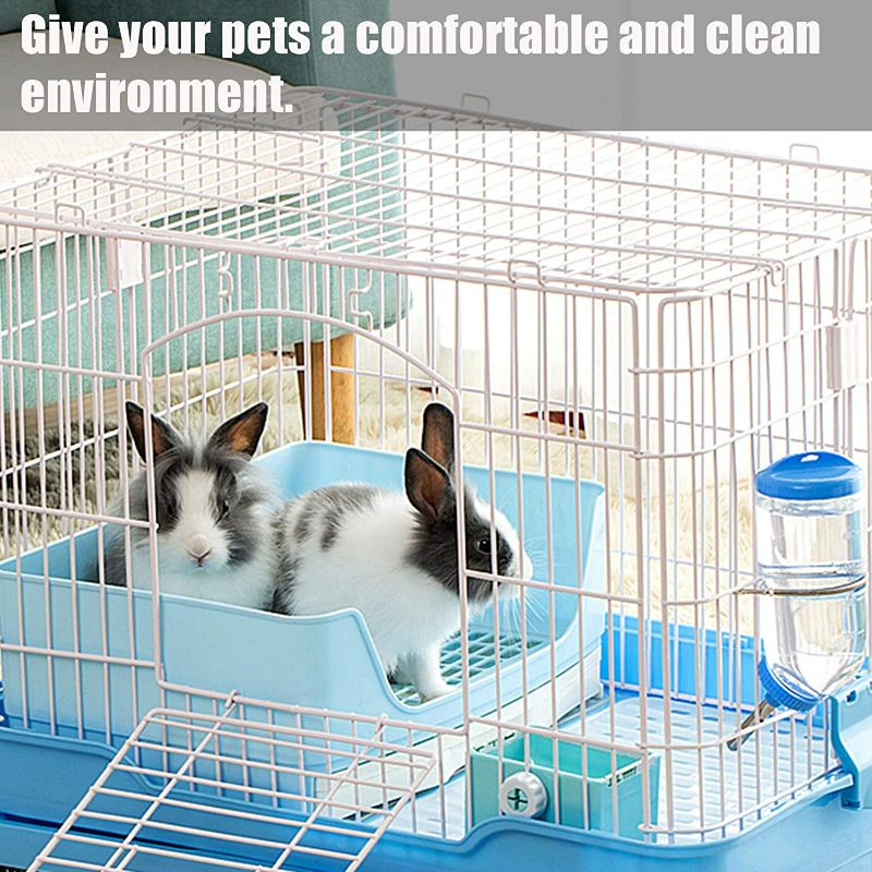 Photo 2 of kathson Large Rabbit Litter Box Trainer, Potty Corner Toilet with Drawer Bigger Pet Pan for Adult Hamster, Guinea Pig, Ferret, Galesaur, Bunny and Other Animals (Blue) NEW