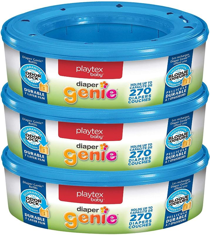 Playtex Diaper Genie Refill (810 Count Total - 3 Pack of 270 Each) NEW 