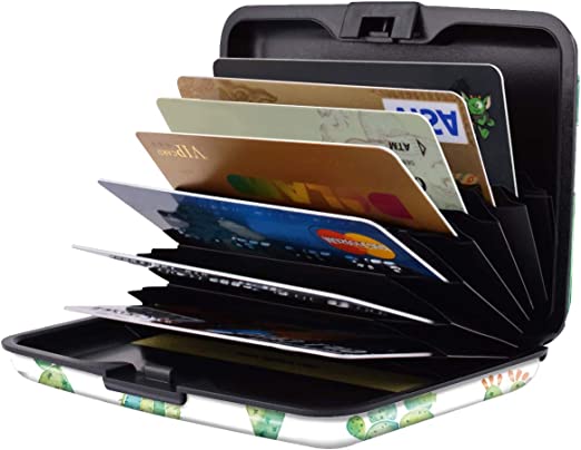 Photo 2 of Mini Credit Card Holder for Women or Men,RFID Blocking Slim Hard Card Case ID Case Travel Wallet NEW 