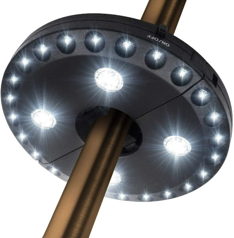 Photo 1 of Patio Umbrella Light 24 LED Lights Umbrella Pole Light for Patio Umbrellas,Camping NEW 