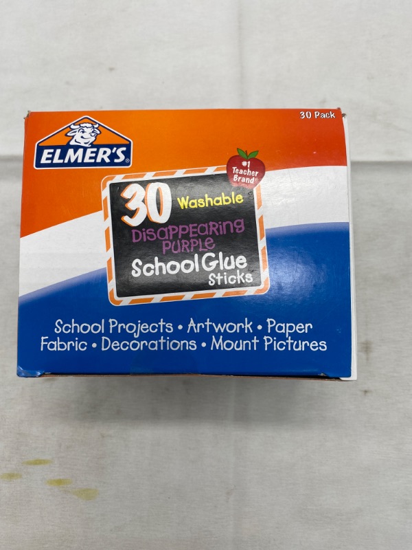 Photo 2 of Elmer's Disappearing Purple School Glue Sticks, Washable, 7 Grams, 30 Count NEW
