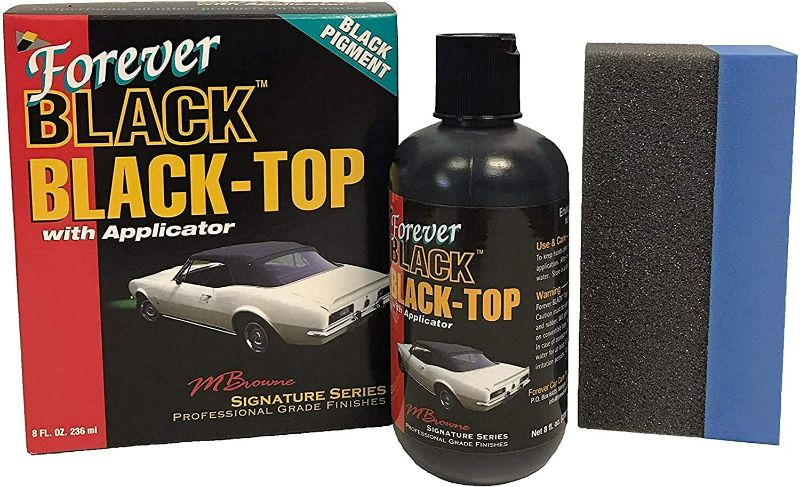 Photo 1 of Forever Black Black-Top Gel with Applicator - Black Convertible Top Dye for Restoring Black Color of Car Top NEW