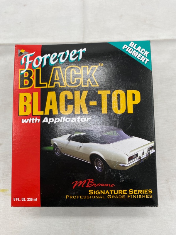 Photo 4 of Forever Black Black-Top Gel with Applicator - Black Convertible Top Dye for Restoring Black Color of Car Top NEW