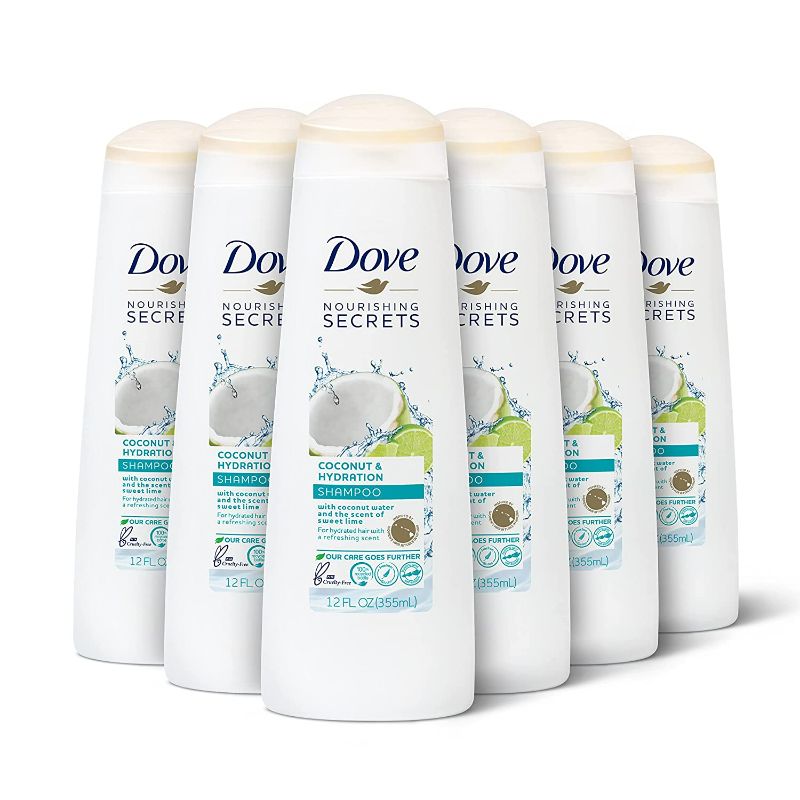 Photo 1 of Dove Nourishing Secrets Hydrating Shampoo for Daily Use Coconut and Hydration Dry Hair Shampoo With Refreshing Lime Scent 12 oz, 6 Count NEW 