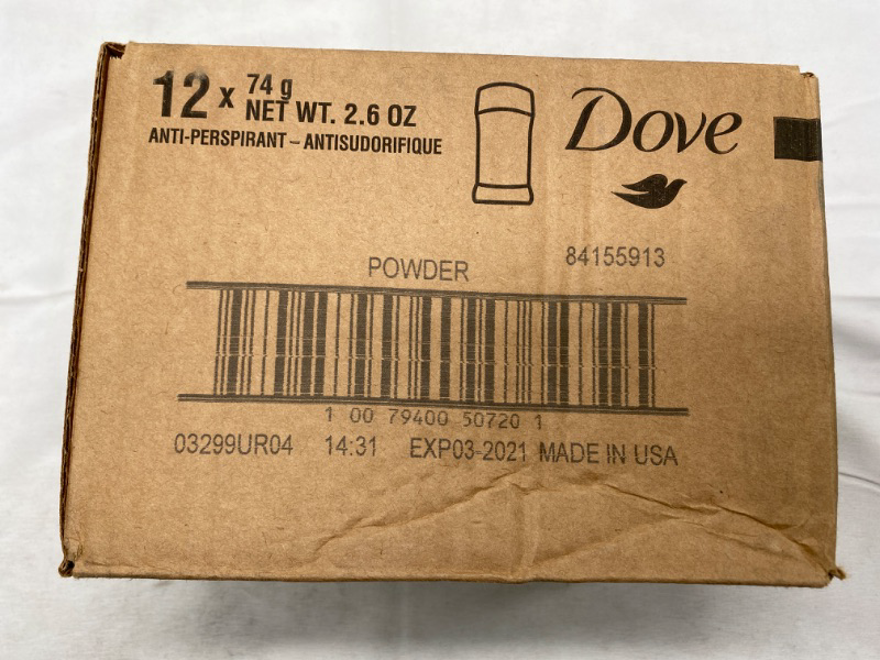 Photo 3 of Dove Antiperspirant and Deodorant Powder, 2.6 Ounce - 12 per case. NEW 