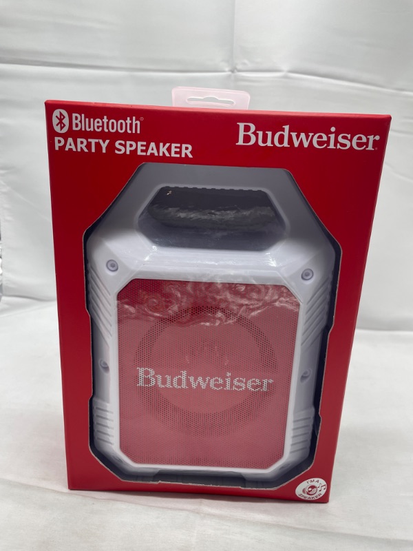 Photo 3 of Budweiser Portable Bluetooth Wireless Speaker with Led Lighting 1200mah Rechargeable Battery Premium Bass & Clear Music Zero Distortion Connect with USB TF Card