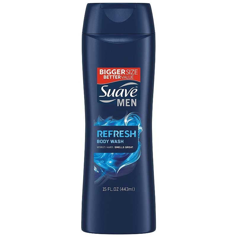 Photo 1 of PACK OF 6 Suave Men Refreshing Classic Masculine Scent Body Wash 15 oz 