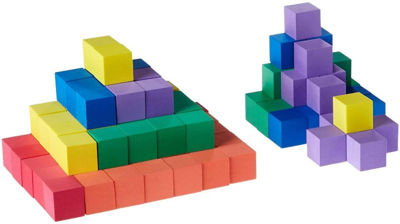 Photo 1 of hand2mind Foam Blocks, Counting Cubes for Kids Math, 1 Inch Blocks for Preschool Crafts, Early Math Manipulatives for Preschool, Classroom Supplies for Teachers Elementary (Pack of 100) NEW 