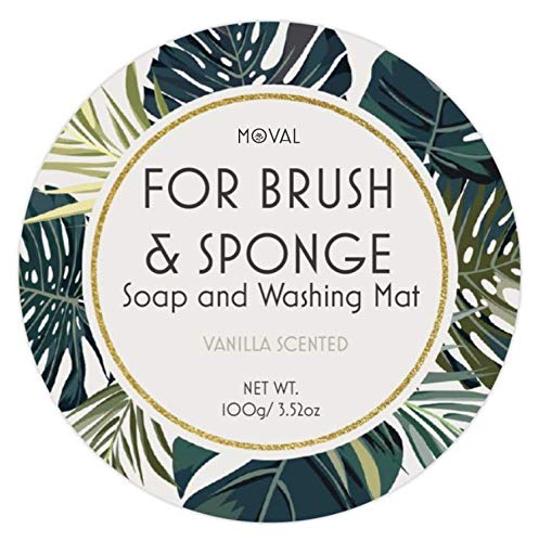 Photo 1 of MAKEUP BRUSH AND SPONGE CLEANER, MOVAL's For Brush & Sponge: Soap and Washing Mat (Vanilla Scented), 3.52 oz. NEW 