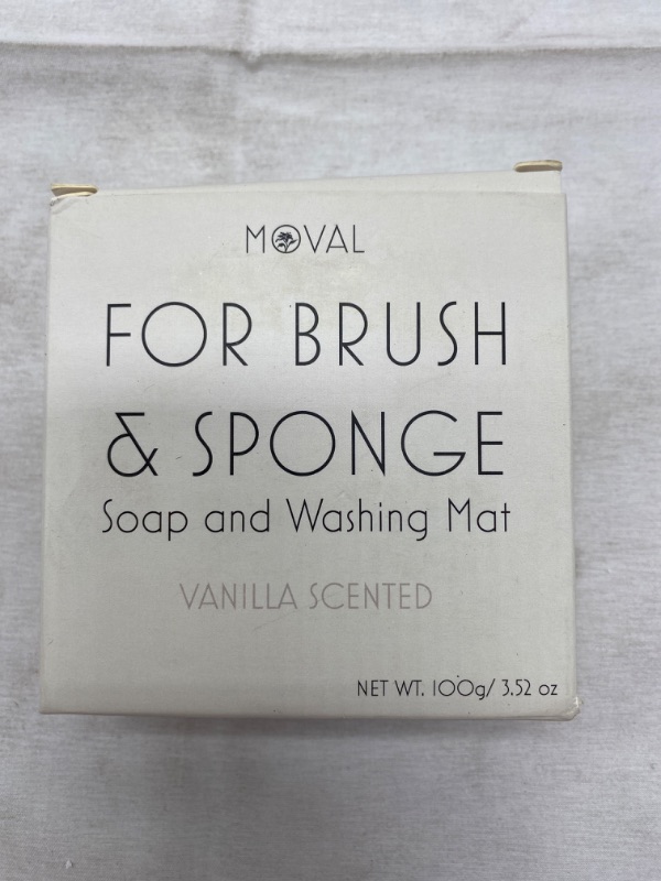 Photo 2 of MAKEUP BRUSH AND SPONGE CLEANER, MOVAL's For Brush & Sponge: Soap and Washing Mat (Vanilla Scented), 3.52 oz. NEW 