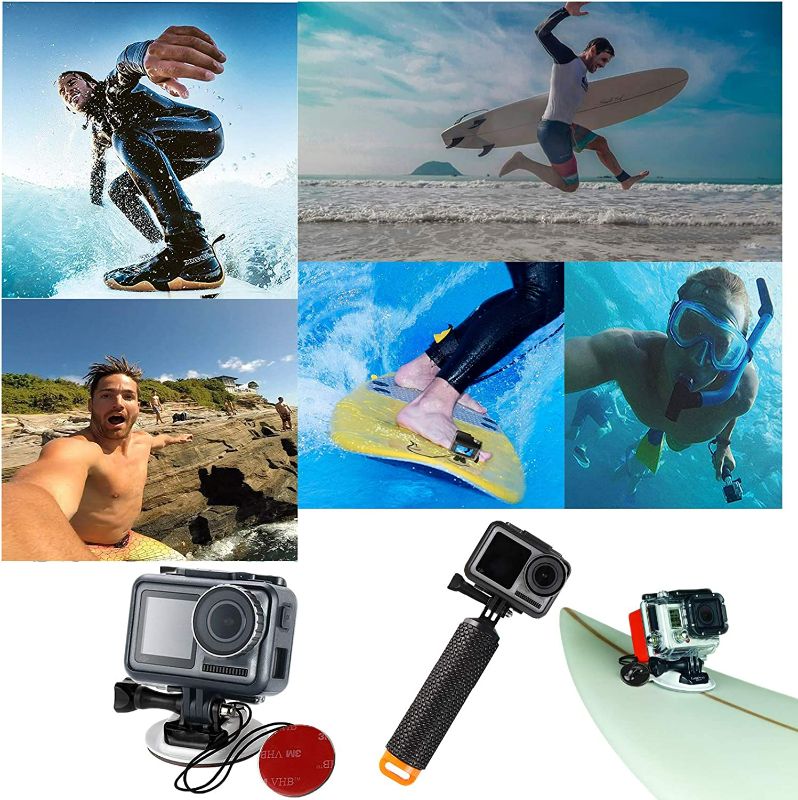 Photo 3 of WLPREOE 32in1 Surfboard Mounts + Insurance Tethers + Floating Hand Grip + Floaty + Screws for GoPro Hero 11 10 9 8 MAX 7 Black Silver White/6/5/5S/4S/4/3+ OSMO Action Camera