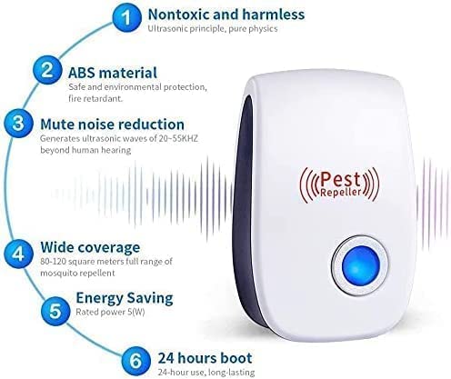 Photo 3 of Ultrasonic Pest Repeller 6 Packs,Ultrasonic Pest Repellent Plug in,Pest Control Indoor for Mosquito, Insect, Mice, Spider, Bug, Ant, Cockroach NEW 