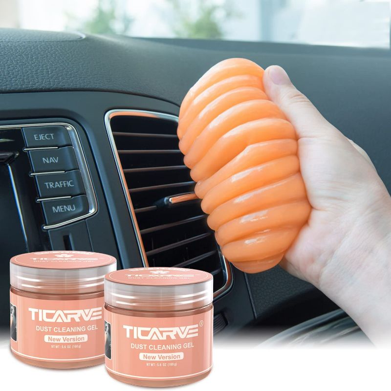 Photo 1 of  Cleaning Gel Detail Putty Car Gel Auto Detailing Tools Car Interior Cleaner Car Cleaning Slime Car Assecories Keyboard Cleaner Pink 2Pack Slight Dirt on One of the Container New