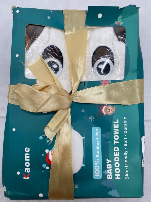 Photo 1 of Touchat Bamboo Hooded Baby Towels, Ultra Soft and Hypoallergenic Baby Bath Towels with Hood for Toddler Infant Newborn, Large and Absorbent Toddler Towels for Baby Boy Girl (Puppy, 35.1''x35.1'') Packaging Slightly Damage  NEW 