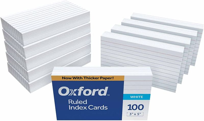 Photo 1 of Oxford 31EE Ruled Index Cards, 3" x 5", White, 1,000 Cards (10 Packs of 100) (31) NEW 