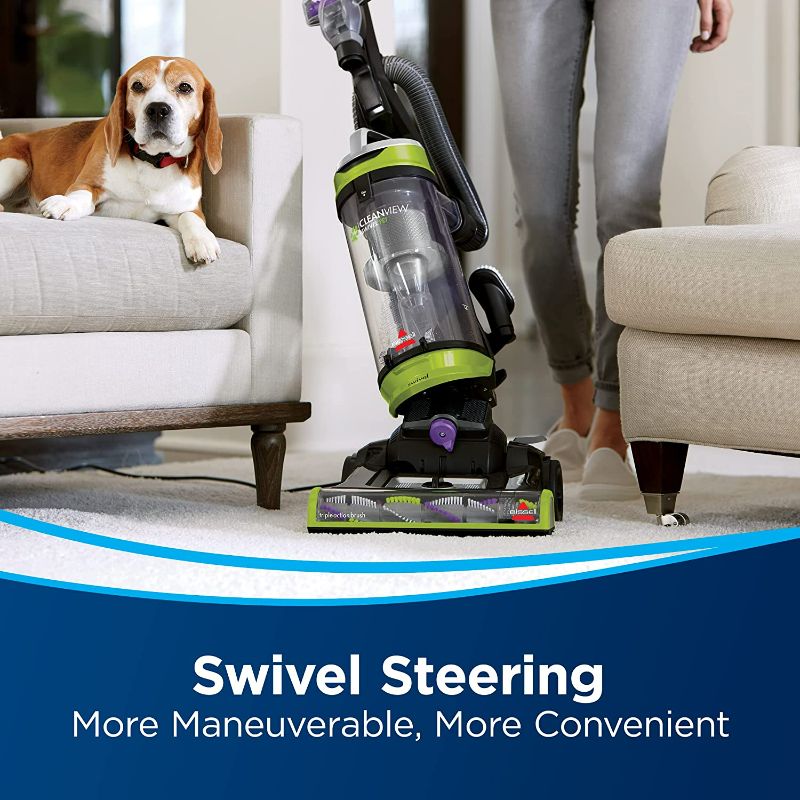 Photo 3 of BISSELL 2252 CleanView Swivel Upright Bagless Vacuum with Swivel Steering, Powerful Pet Hair Pick Up, Specialized Pet Tools, Large Capacity Dirt Tank, Easy Empty NEW 