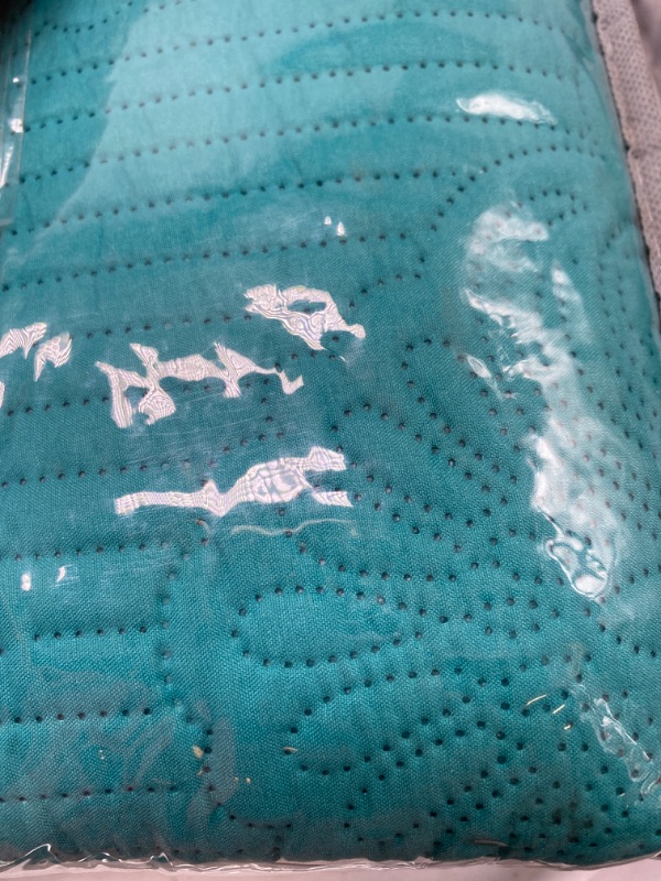 Photo 3 of Bedspread Coverlet Set Blue-Ocean Teal – Prestige Collection - Comforter Bedding Cover – Brushed Microfiber Bedding Set King 106x96" 