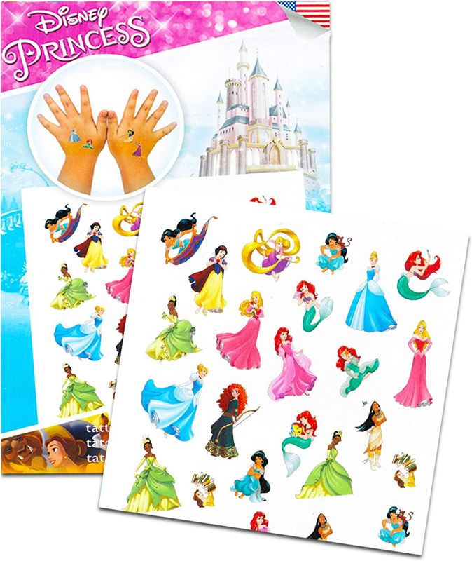 Photo 3 of Disney Princess Imagine Ink Coloring Book Set for Girls - 12 Pack Princess No Mess Coloring Books with Princess Tattoos (Disney Princess Party Favors Bundle) NEW 
