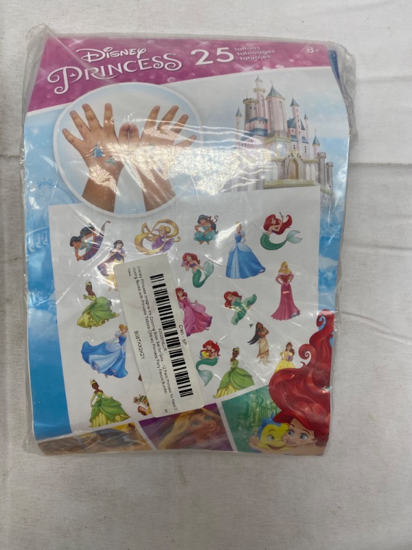 Photo 4 of Disney Princess Imagine Ink Coloring Book Set for Girls - 12 Pack Princess No Mess Coloring Books with Princess Tattoos (Disney Princess Party Favors Bundle) NEW 