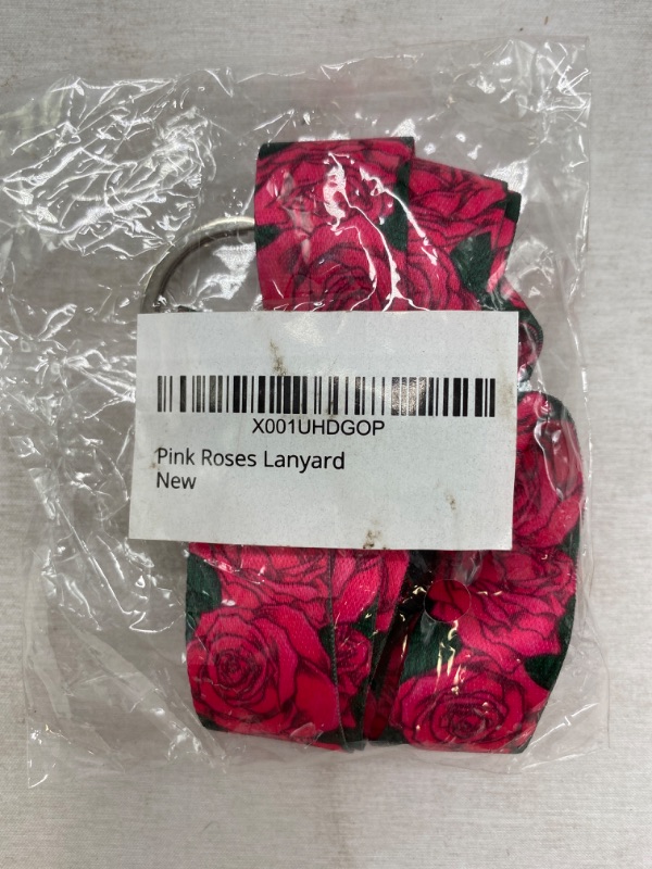 Photo 4 of Buttonsmith Roses Premium Lanyard - with Buckle and Flat Ring - Made in the USA NEW 