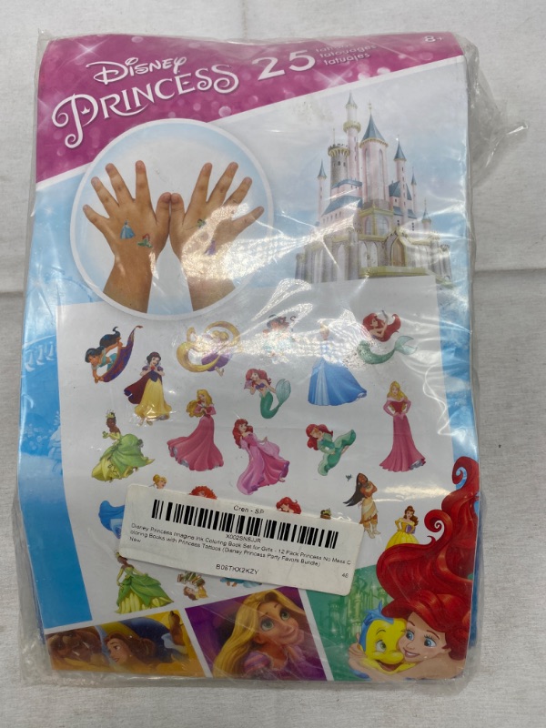 Photo 4 of Disney Princess Imagine Ink Coloring Book Set for Girls - 12 Pack Princess No Mess Coloring Books with Princess Tattoos (Disney Princess Party Favors Bundle)
