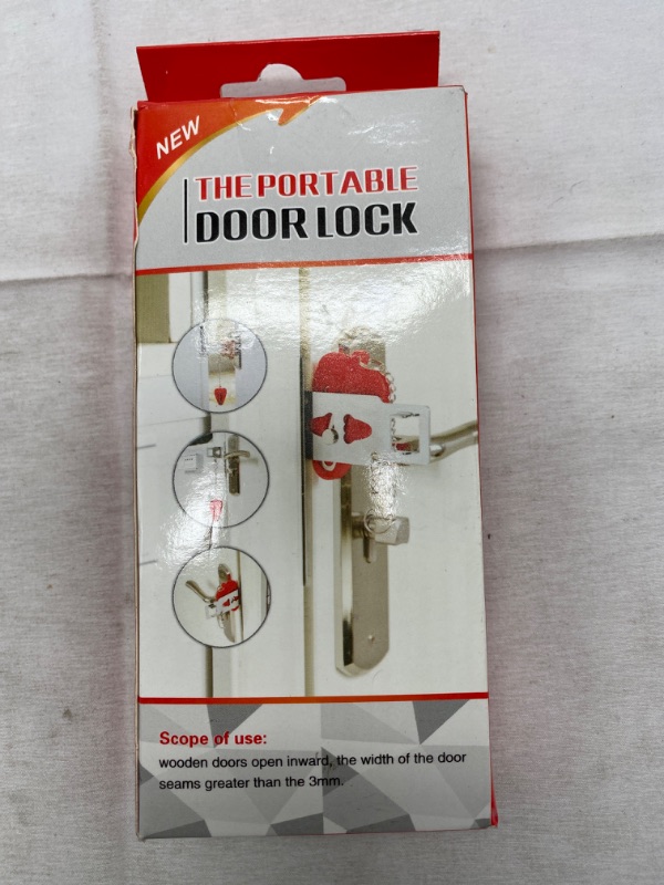 Photo 5 of Portable Door Lock Home Security Door Locker Travel Lockdown Locks for Additional Safety and Privacy Perfect for Traveling Hotel Home Apartment College NEW