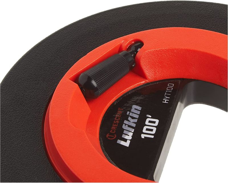 Photo 2 of Lufkin HYT100 3/8" x 100' Hi-Viz Orange Speedwinder Steel Long Tape Measure NEW 