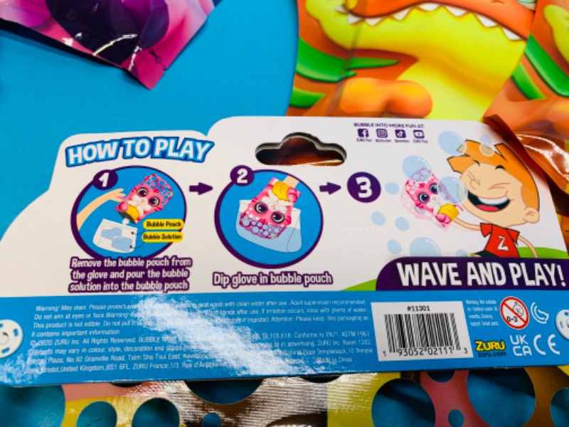 Photo 3 of 825256… 12 glove a bubbles dip, wave, and play premium bubble mix pouches 