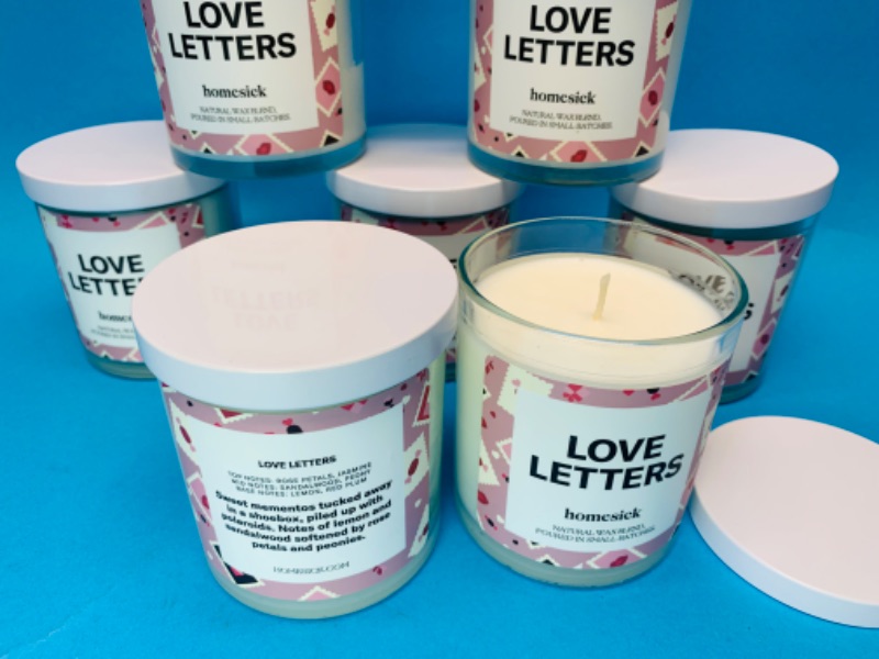 Photo 1 of 825346… 8 jars of love letters natural wax blend candles 