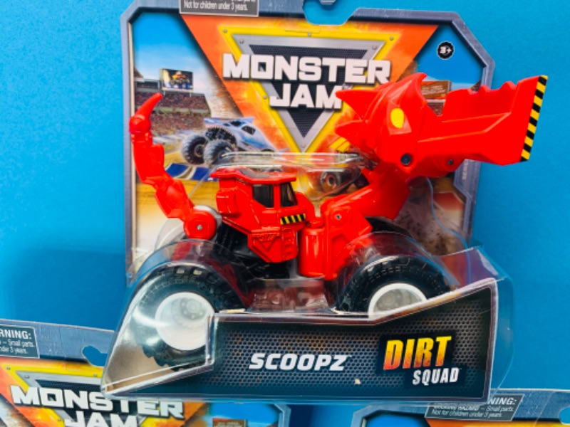 Photo 4 of 825463… 3 monster jam dirt squad truck toys 