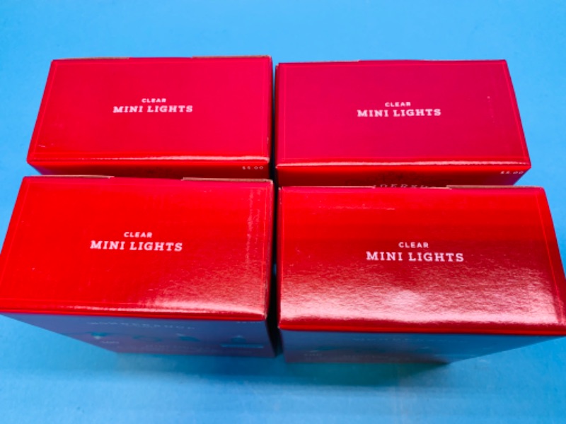 Photo 1 of 825524… 4 boxes of 100 mini clear lights 25 feet per box 