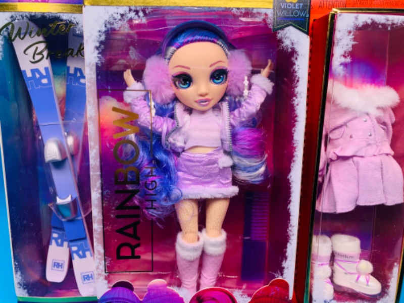 Photo 1 of 826469… Rainbow High winter break doll with outfit and skis 