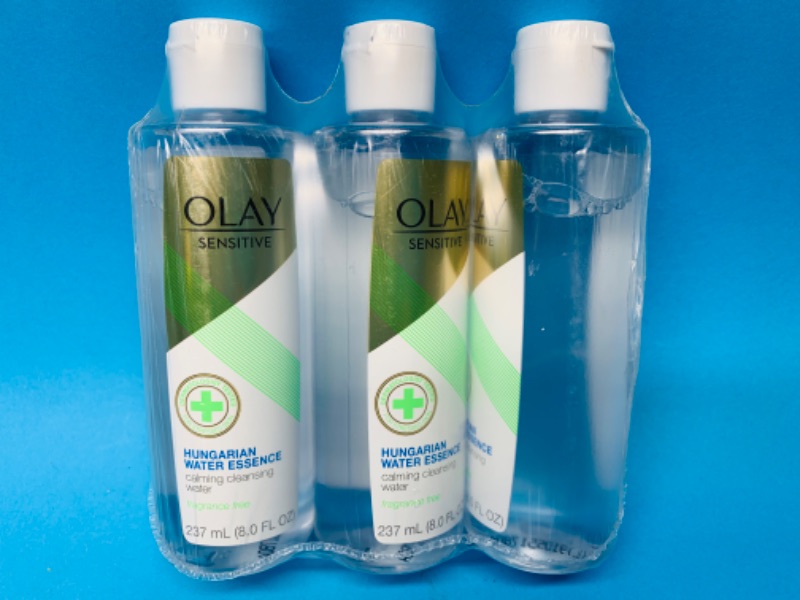 Photo 1 of 826599…3 Olay Hungarian calming cleansing water 8 oz. Each 