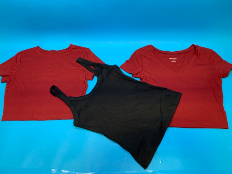 Photo 1 of 826966…3 ladies size small crop t-shirts and tank top 