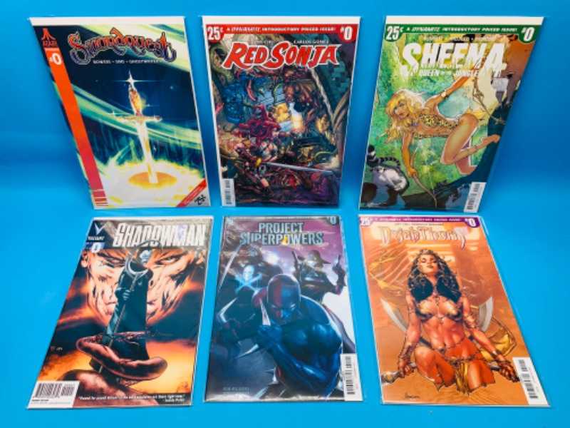 Photo 1 of 827005…6 comics all #0 in plastic sleeves 