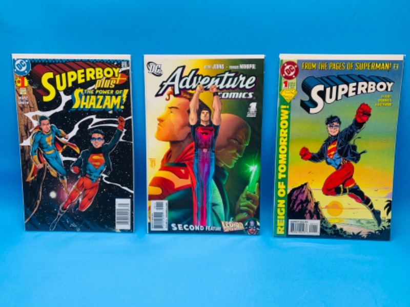 Photo 1 of 827014…3 superboy #1 comics in plastic sleeves
