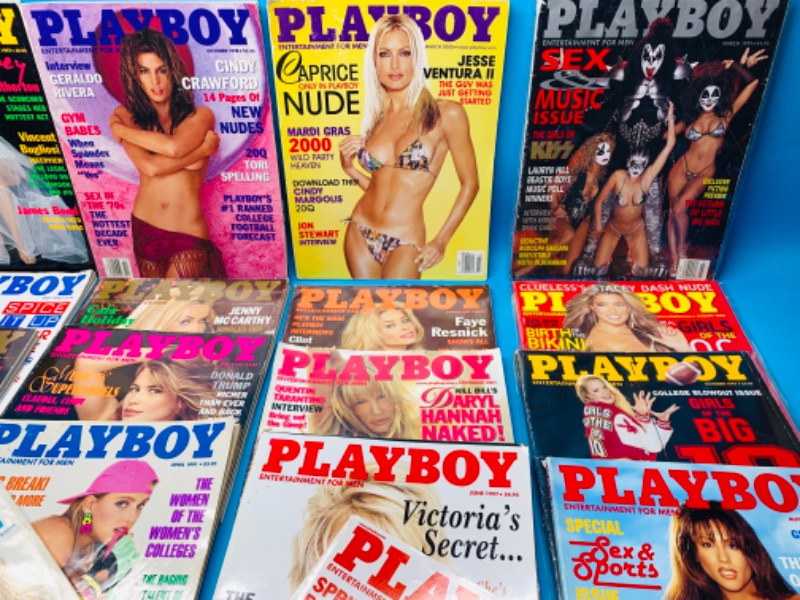 Photo 4 of 827016…damaged some condition issues 18  playboy magazines 