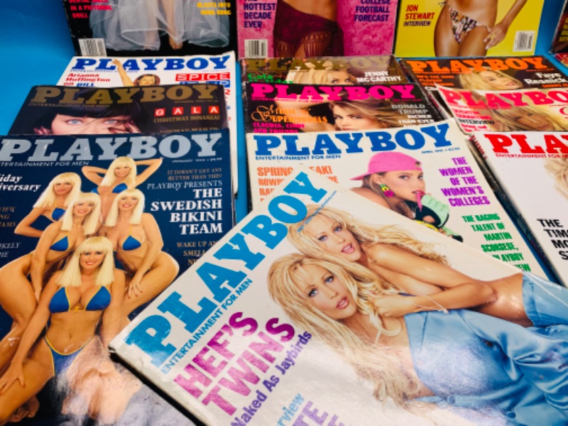 Photo 2 of 827016…damaged some condition issues 18  playboy magazines 