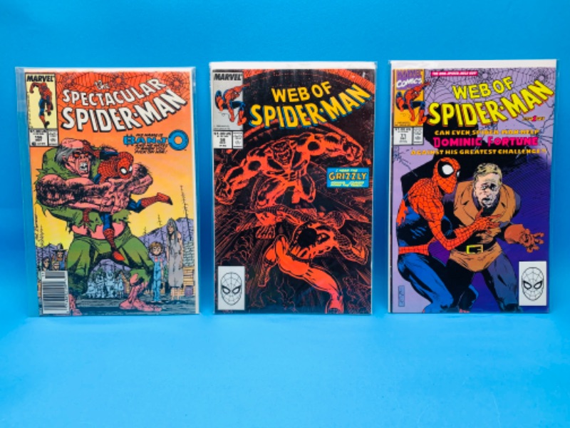 Photo 1 of 827028…3 vintage $1.00 Spider-Man comics in plastic sleeves 