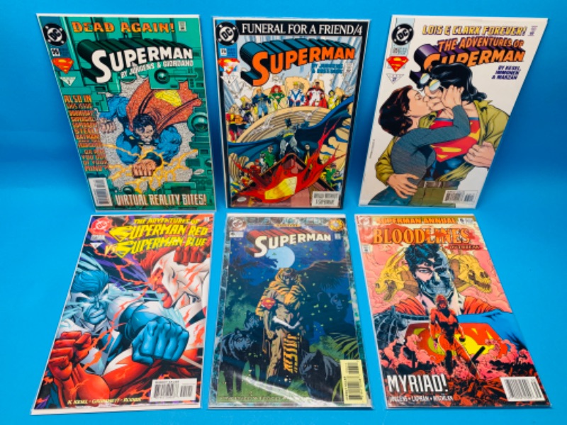 Photo 1 of 827031…6 Superman comics in plastic sleeves 