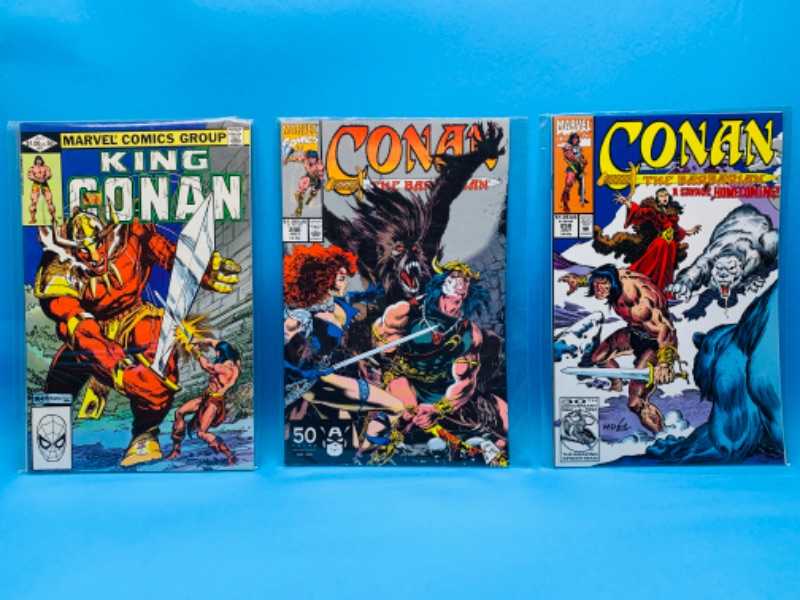 Photo 1 of 827036…3 vintage Conan comics in plastic sleeves 