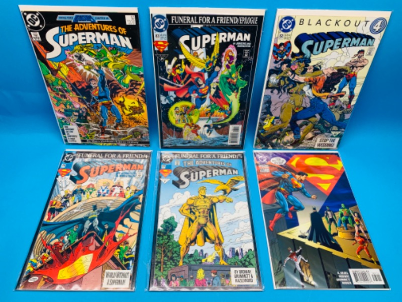 Photo 1 of 827046…6 superman comics in plastic sleeves