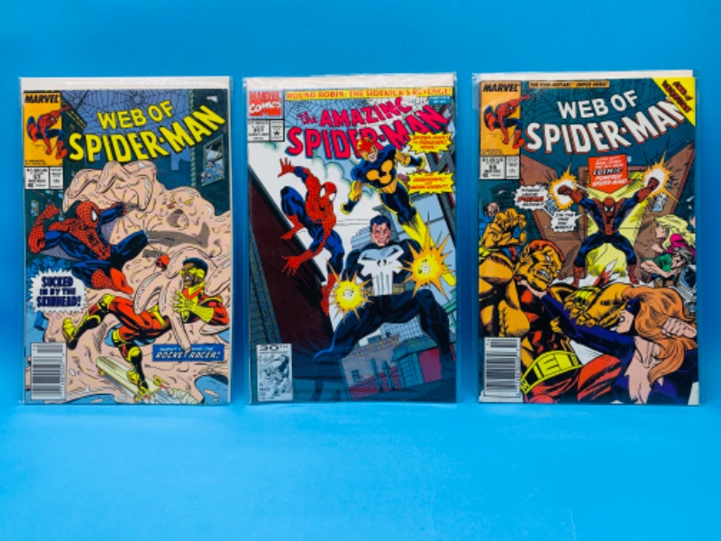 Photo 1 of 827047…3 vintage $1.00 Spider-Man comics in plastic sleeves