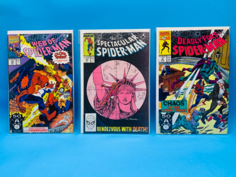 Photo 1 of 827048…3 vintage $1.00  Spider-Man comics in plastic sleeves